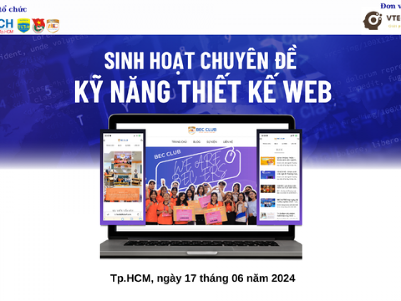 ĐĂNG KÝ THAM GIA - SINH HOẠT CHUYÊN ĐỀ “KỸ NĂNG THIẾT KẾ WEB” 